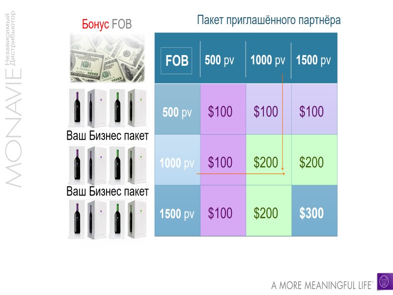 Пакет приглашённого партнёра Ваш Бизнес пакет Ваш Бизнес пакет Бонус FOB